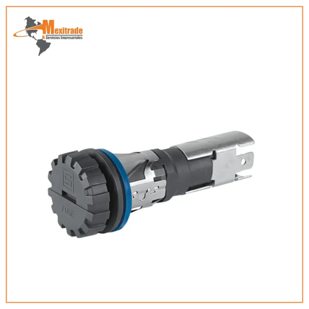 Portafusibles para 6,3 x 32 mm, 600 V, 32 A, negro SICHERUNGSHALTER 6,3X32