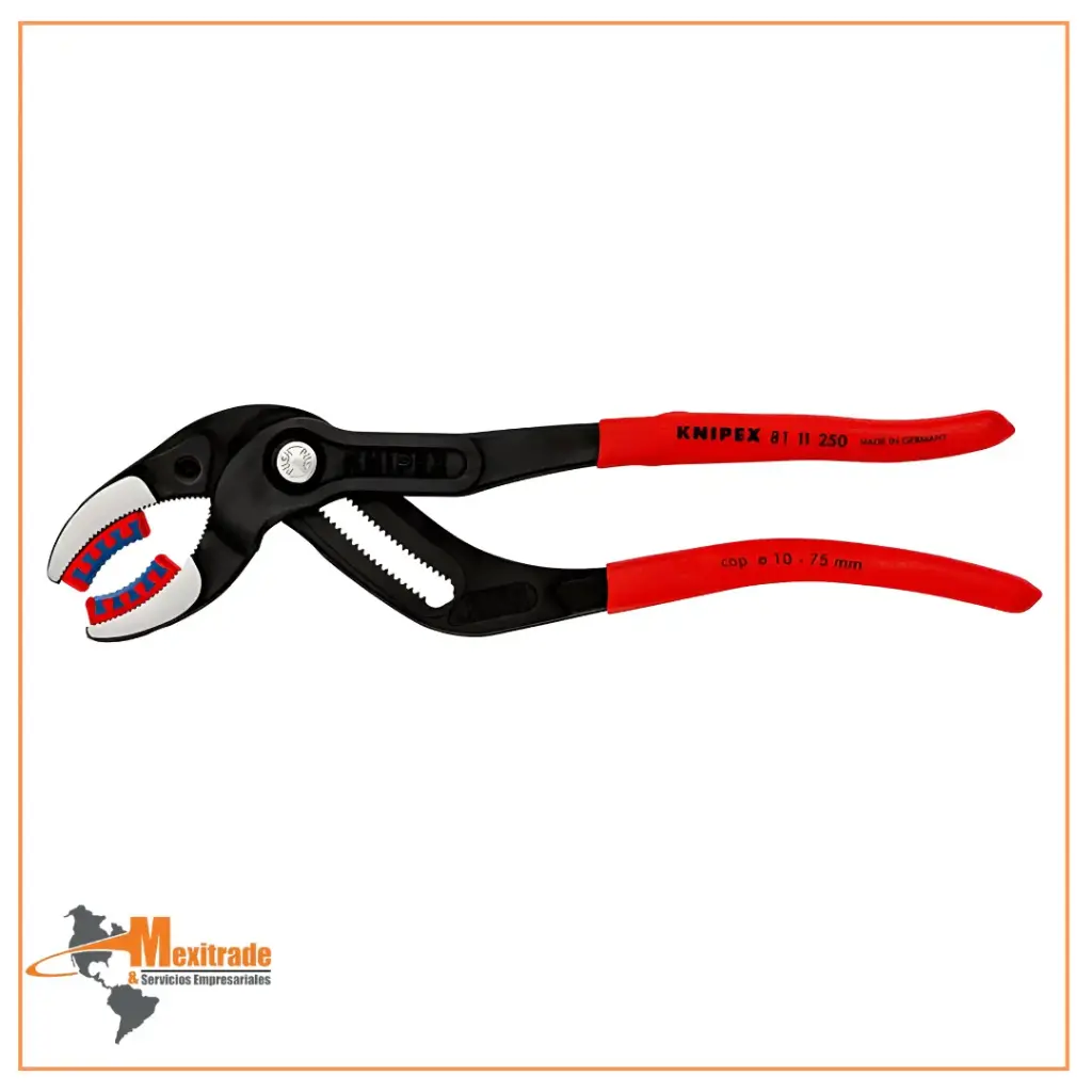KNIPEX Pinzas para tuberías y racores recubiertos de plástico antideslizante acabado pavonado 250 mm