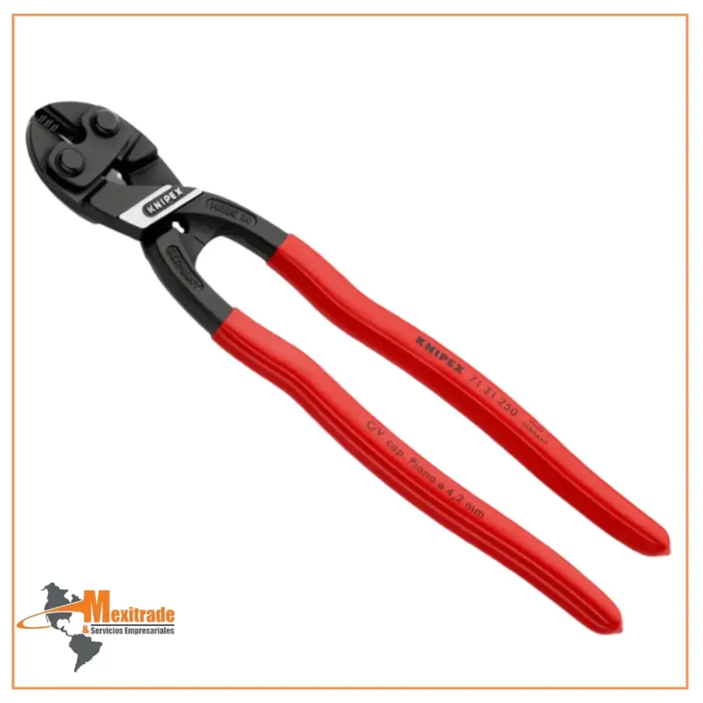 KNIPEX 71 31 250 SB CoBolt© XL Cortapernos compacto recubierto de plástico acabado pavonado 250 mm