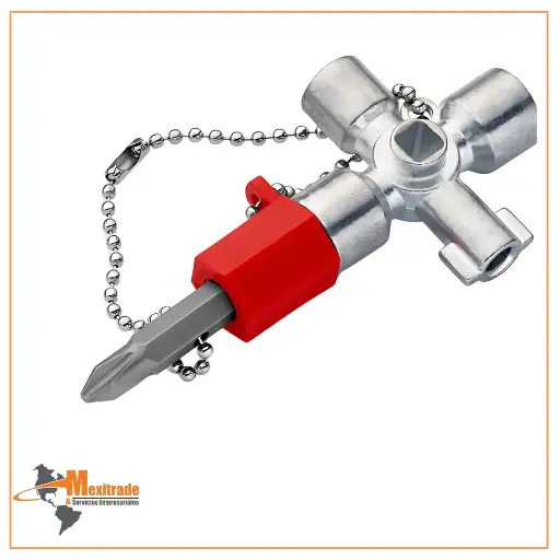 [00 11 02] Llave para gabinete de control Para gabinetes eléctricos y sistemas de paso estándar 44 mm KNIPEX