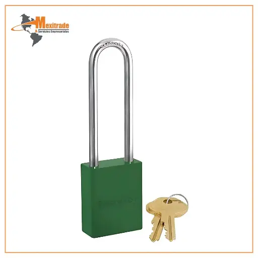 [220-1195] Candado Master 6863 LT GRN G Largo Verde 