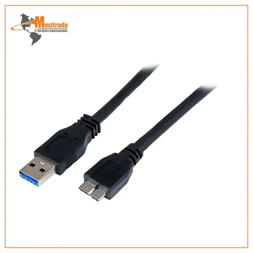 [070-0266] Cable Certificado 1m USB 3.0 (5Gbps) Super Speed SS Micro USB B Macho a USB a Macho Adaptador 