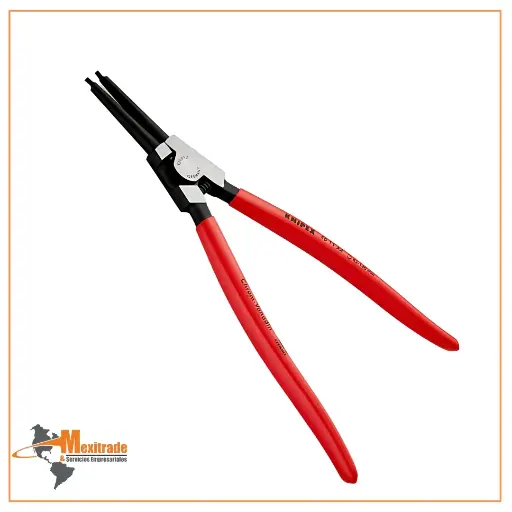 [46 11 A4 SB] Pinza para anillos de retención exteriores de ejes recubierto de plástico acabado pavonado 320 mm KNIPEX 