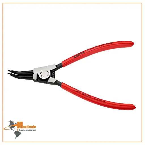 [46 31 A22] Pinza para anillos de retención exteriores de ejes en ángulo de 45ø recubierto de plástico acabado pavonado 185 mm KNIPEX  