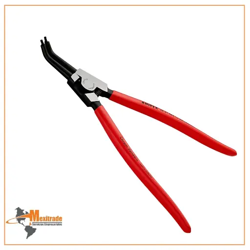 [46 31 A42] KNIPEX 46 31 A42 Pinza para anillos de retención exteriores de ejes en ángulo de 45ø recubierto de plástico acabado pavonado 310 mm