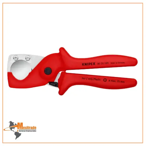[90 20 185] KNIPEX 90 20 185 PlastiCut® Cortatubos para tubos flexibles y de protección de plástico reforzado con fibra de vidrio 185 mm