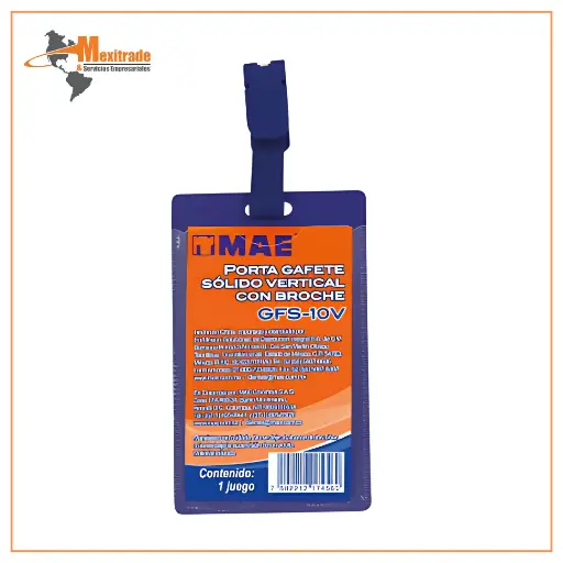 [GFS-10V] Porta Gafete con Broche MAE 