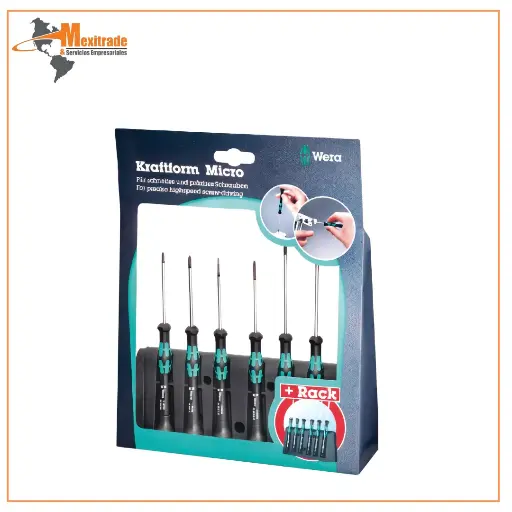 [05118150001] 2035/6 A Juego de Desarmador Kraftform Micro de 6 Piezas Wera