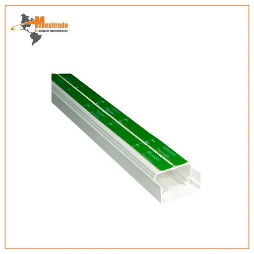 [DXN10141] Mini Canaleta Dexson de 2 metros de largo, 40 mm ancho, 25 mm alto, color blanco, sin adhesivo