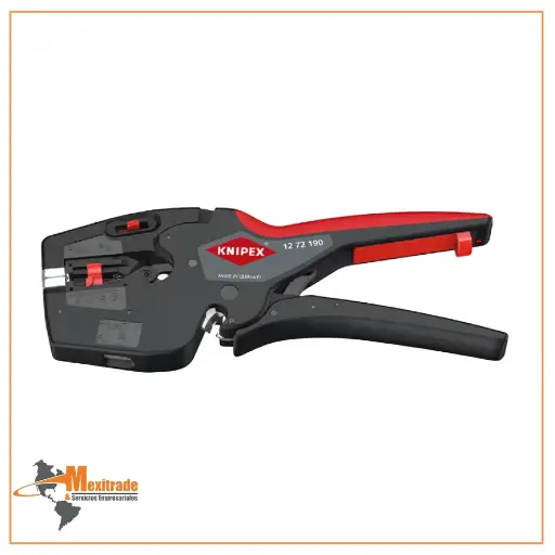 [12 72 190] NexStrip Multiherramienta para electricistas con mangos de plástico antideslizantes 190 mm Knipex