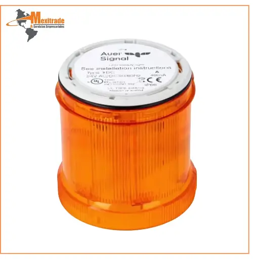 [AU910011405] PC7DC Lámpara Led luz fija color ámbar 24V AC/DC AUER 